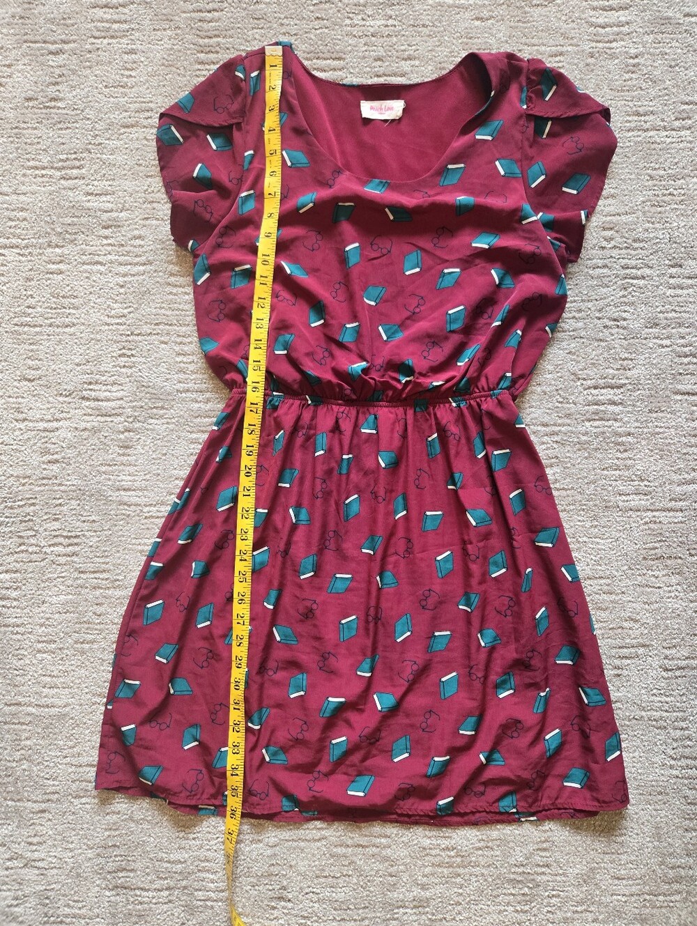 ModCloth Oh My Gosh A Line Book Print Dress Size L - Picture 6 of 10